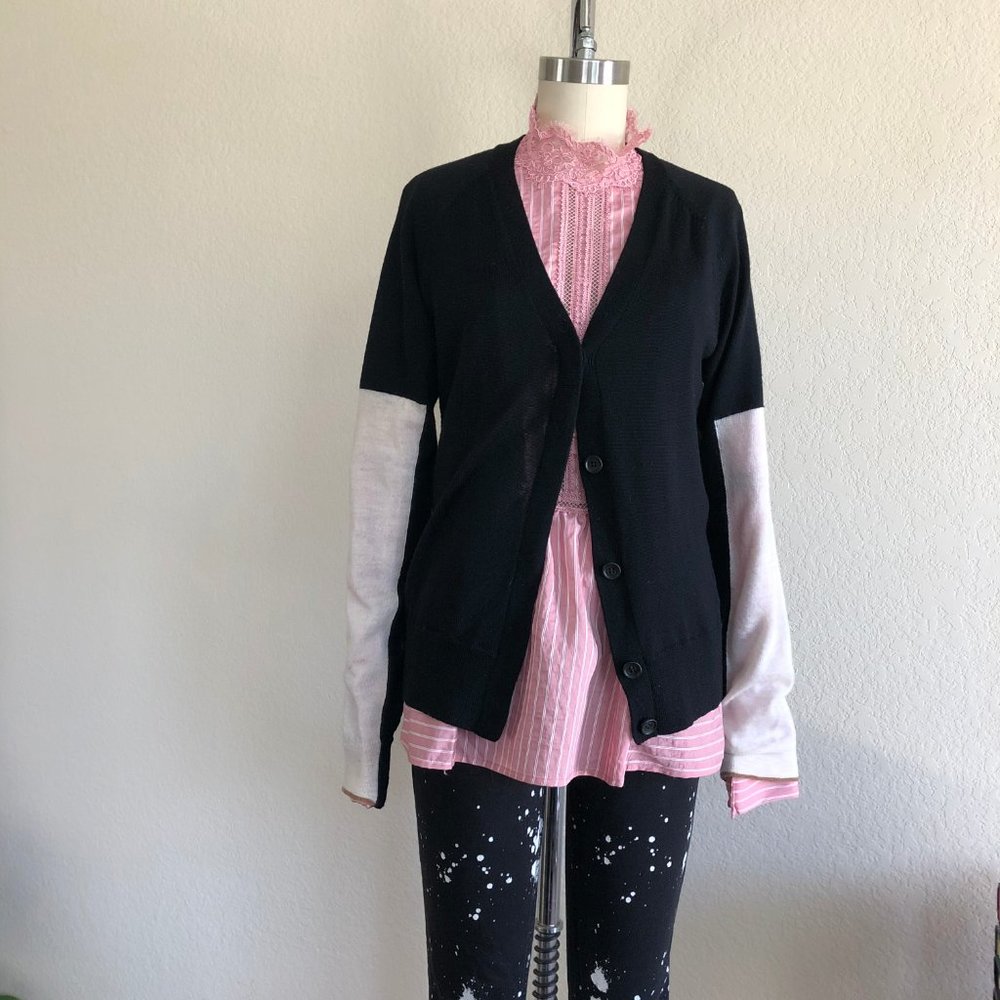 A.L.C. Japanese Wool Color Block Cardigan - image 2